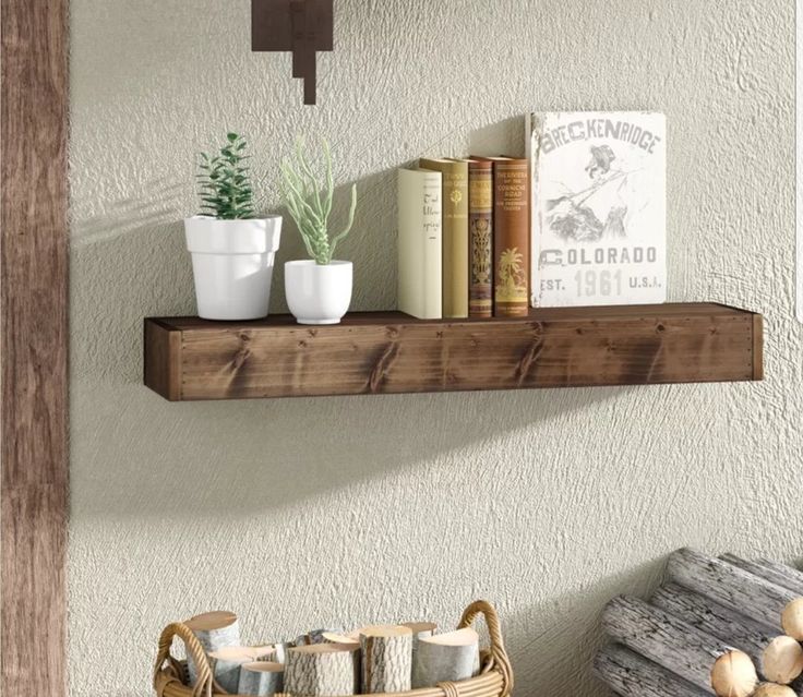 Solid Wood Floating Shelf Wall Shelf 36 Inches | Floating shelves .