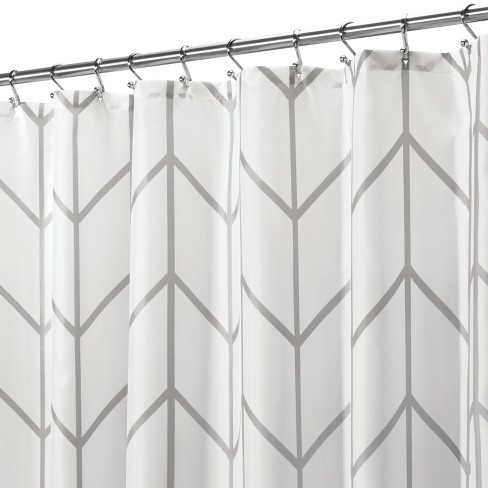 Mdesign Chevron Print - Easy Care Fabric Shower Curtain : Targ