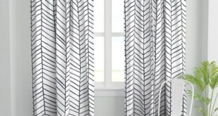 Boho Herringbone Curtain Panel Herringbone by - Et