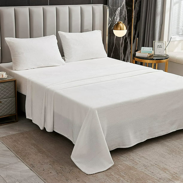 Deluxe King bed sheet set with extra deep pockets, 4-piece warm .