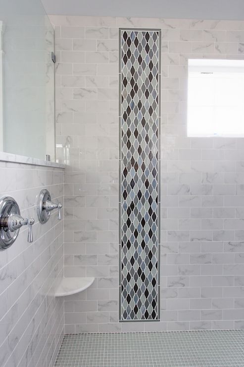 Accent Tiles in Shower - Contemporary - bathroom - JacksonBuilt .