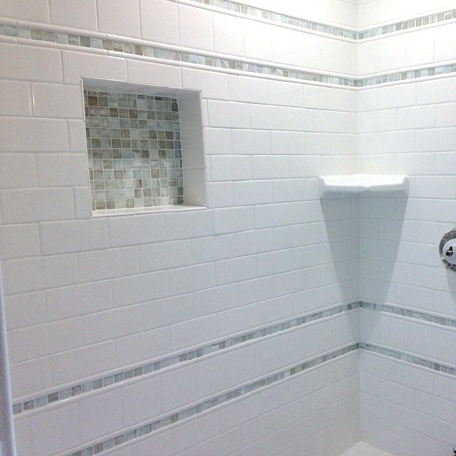 Classic White – Subway Tiles and Glass Mosaic Accents | Kitchen .