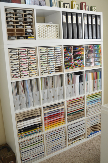 Paper Craft Storage in IKEA Shelving - Stamp-n-Stora