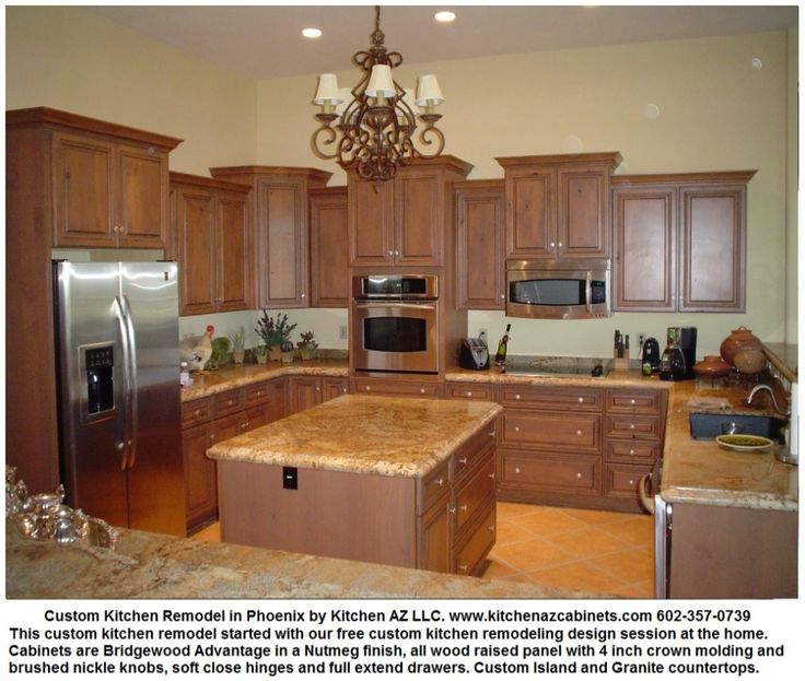 Phoenix kitchen remodel cabinets granite countertops custom island .