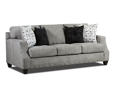 Broyhill Alexandria Gray Chenille Sofa | Big Lo