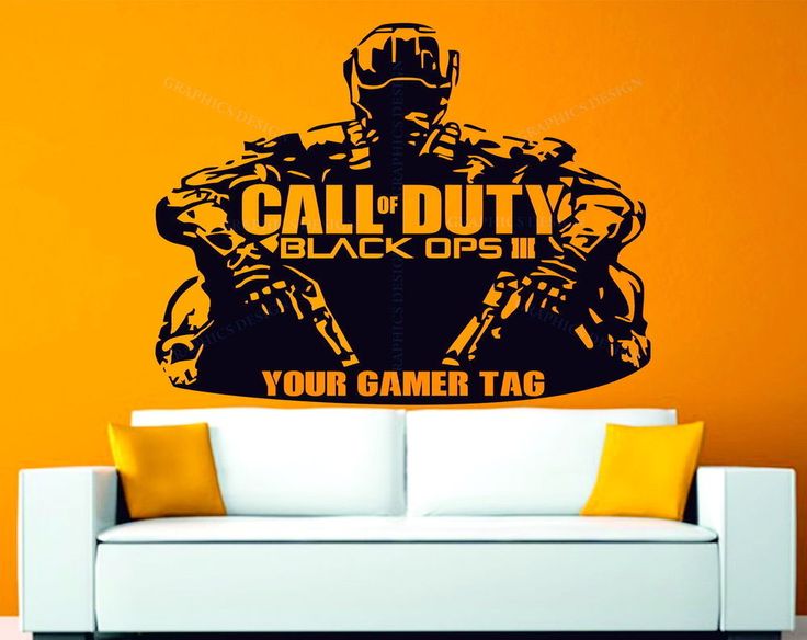 Call of Duty Black Ops 3 Personalised Gamer Tag Decor Vinyl Wall .