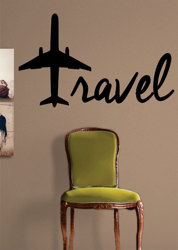Travel Airplane Quote Decal Sticker Wall Vinyl Decor Art | Wall .