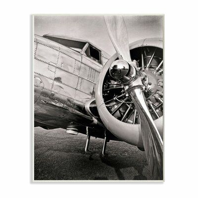 Steelside™ 'Old School Vintage Airplane Propeller Black and White .