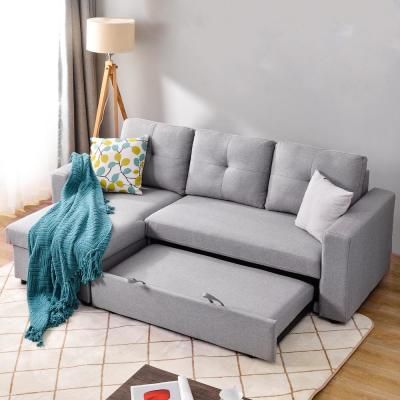 Magic Home 104 in. Reversible L-Shape 3 Seat Couch Pull Out .