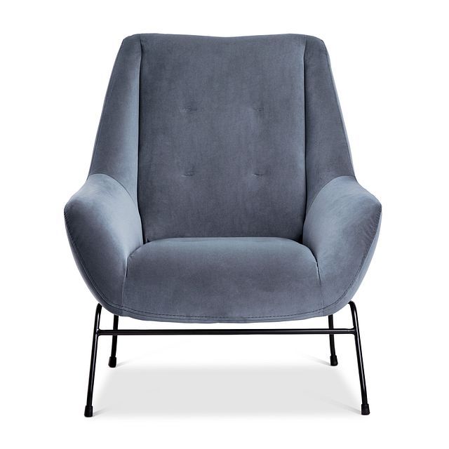 Xena Light Gray Velvet Accent Chair | Velvet accent chair, Accent .