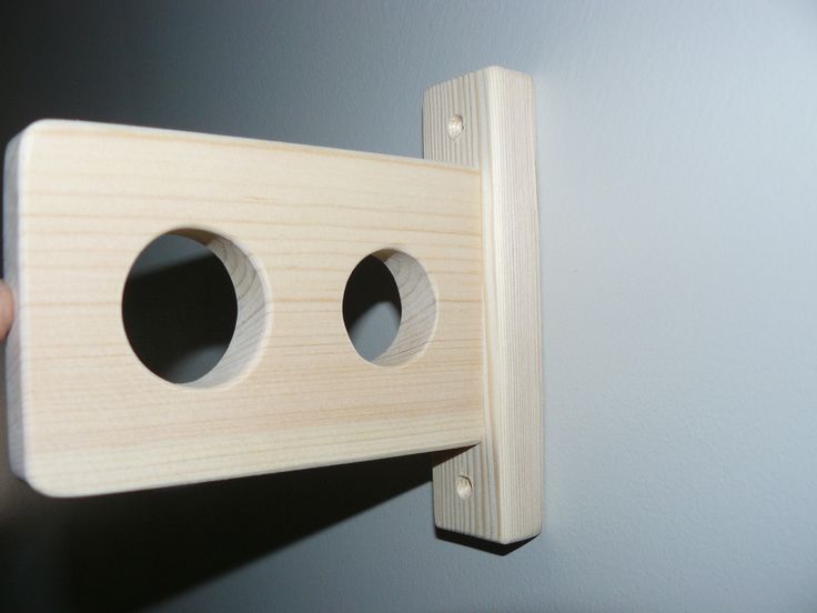 Modern Curtain Rod Brackets for 2 Rods With Holes - Etsy | Modern .