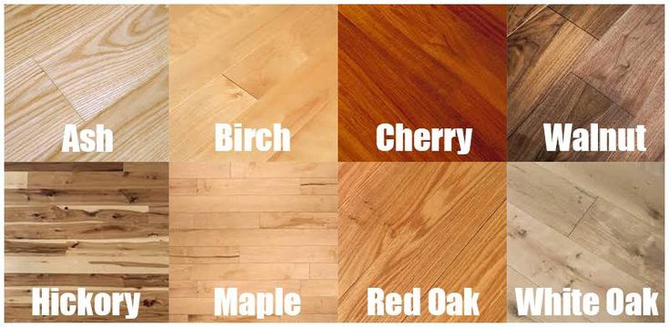 Color grid for different types of hardwood flooring | Types of .