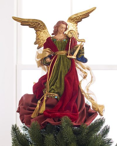 14" Christmas Angel Tree Topper by Balsam Hill | Christmas tree .