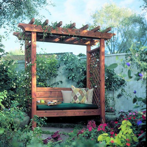 How to Build a Garden Arbor Bench | Backyard, Garden arbor, Diy arbo