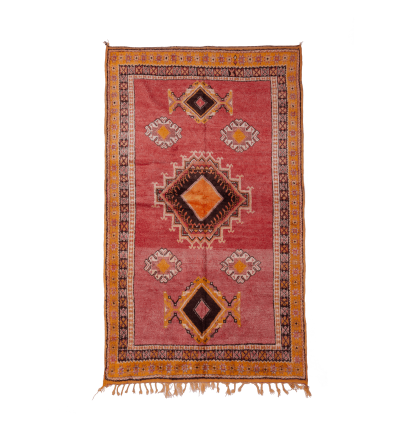 Kilim carpet Beige and brown, orange lin