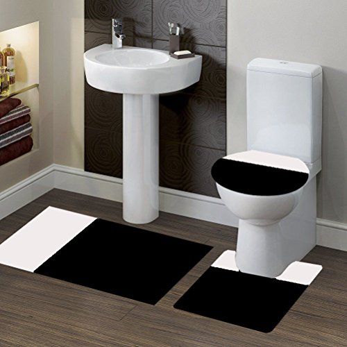 GorgeousHomeLinen (#7) 2 Tone Black/White 15pc Bathroom Set Bath .