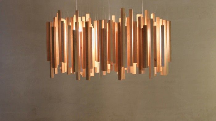10 Beautiful Wooden Dining Room Chandeliers | Wood pendant lamps .