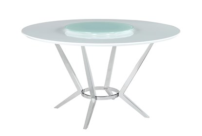 Jaime 54" Round Dining Table With Lazy Susan | Living Spac