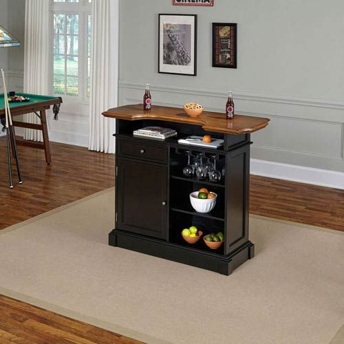 Home Styles Furniture Americana Black/Oak Bar 5003-99 | Home bar .