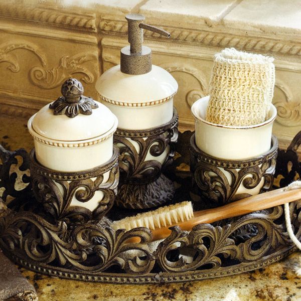 Old world bathroom accessories | Tuscan decorating, Tuscan style .