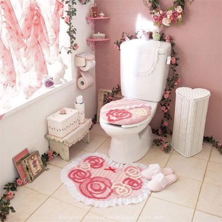 pink bathroom with pink accessories | Pink bathroom decor, Girly .