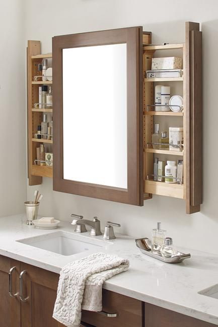 Bathroom Storage Ideas, Modern Cabinets with Sliding Shelves and .
