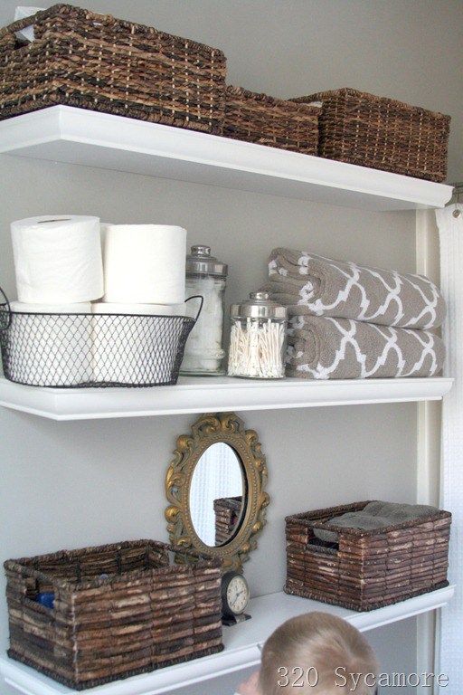 Organizing with Baskets | Bathroom decor, Small bathroom .