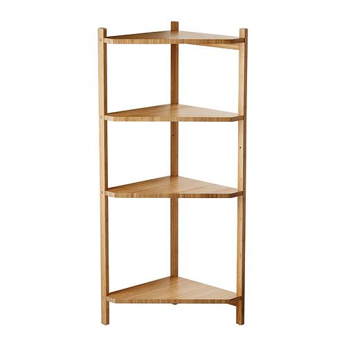 RÅGRUND Corner shelf unit, bamboo, 34x99 cm - IKEA | Corner .