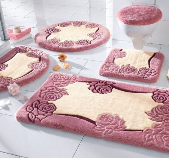47+ Fabulous & Magnificent Bathroom Rug Designs 2022 | Pink .