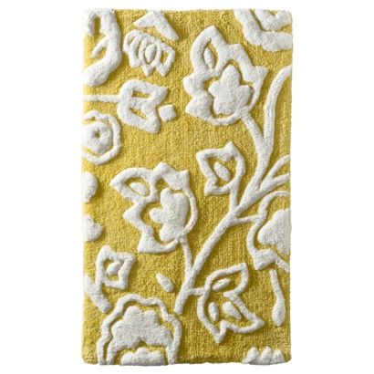 Guest Bathroom | Floral bath rugs, Yellow bath rugs, Bathroom rugs .