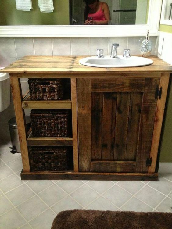 31+ Impressive DIY Rustic Farmhouse Bathroom Vanity Ideas | Cheap .