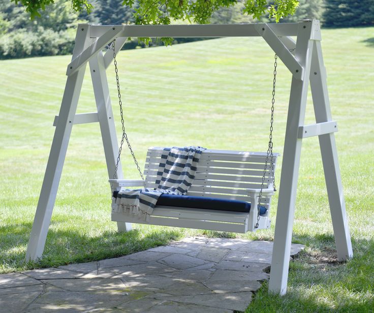 LuxCraft 4 Ft. Rollback Porch Swing - Recycled Plastic | Porch .