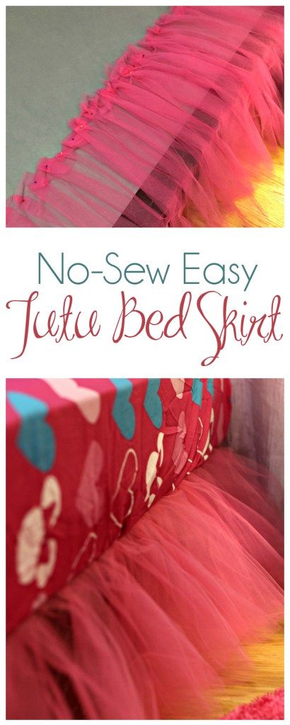 Mommy & Me Day Plus No-Sew Easy Tutu Bed Skirt | Diy bed skirt .