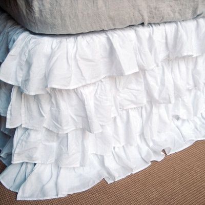How to Make a No Sew Ruffled Bedskirt | Diy bed skirt, Pom pom at .