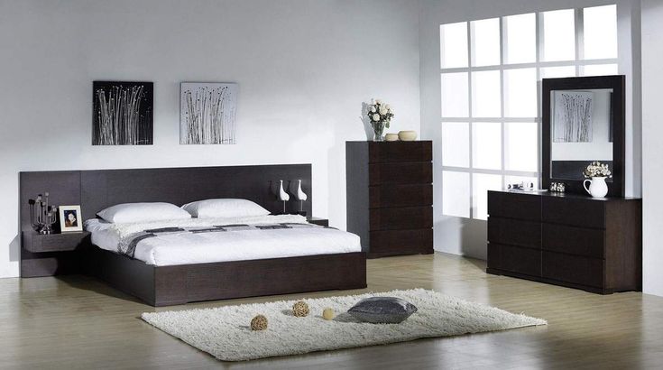 Elegant Quality Modern Bedroom Sets with Extra Long Headboard .