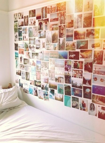 10 Ways To Make Your Dorm Room Feel More Homey | Photo walls .