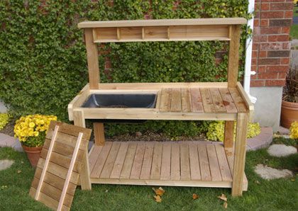 Home Hardware - Potting Bench | Pallet garden benches, Pallet .