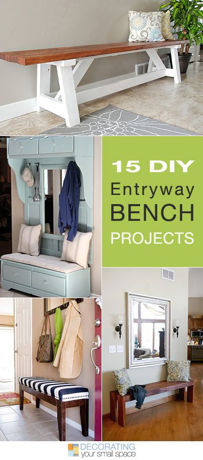 15 DIY Entryway Bench Projects • OhMeOhMy Blog | Diy entryway .