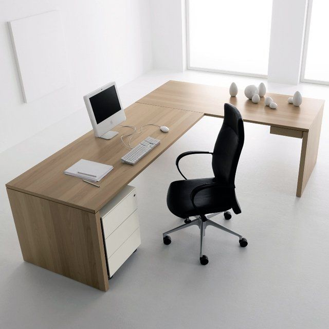 An 'off-the-peg' L-shaped desk works great in most corners of the .