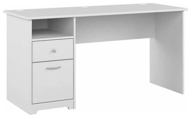 Cabot White 60" Computer Desk with Drawers in 2023 | Desk with .