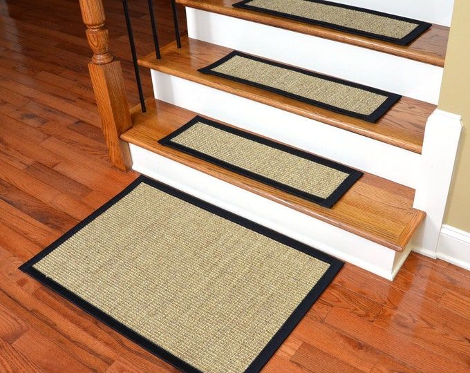 Sisal Carpet Stair Treads Mountain Ash - Etsy | Sisal carpet .