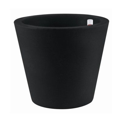 Vondom Cono Resin Pot Planter in Black | Size 24.0 H x 23.5 W x .