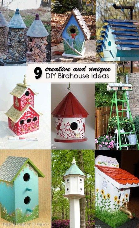 9 Creative and Unique DIY Birdhouses | Unique bird houses, Bird .