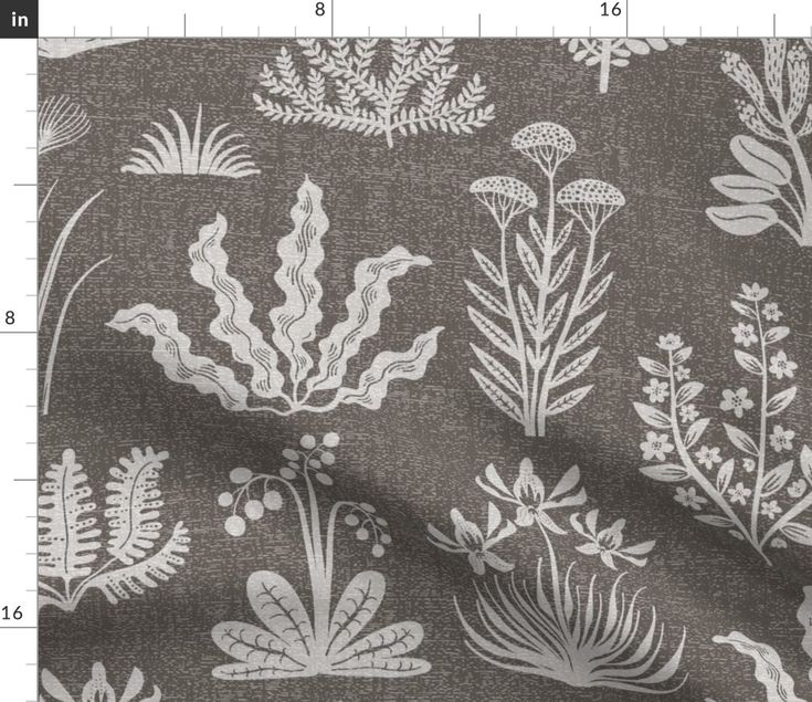 Spoonflower Fabric - Leaves Floral Nature Wallpaper Plants .