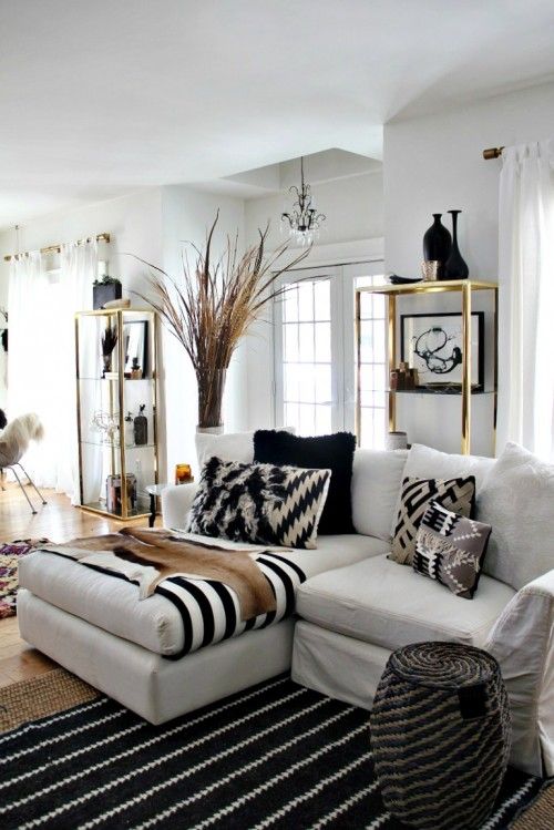 48 Black and White Living Room Ideas & Designs - Decoholic | Black .