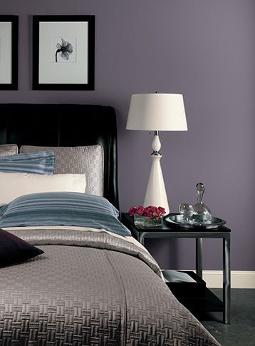 Purple Color & Design Inspiration | Purple bedroom walls, Bedroom .