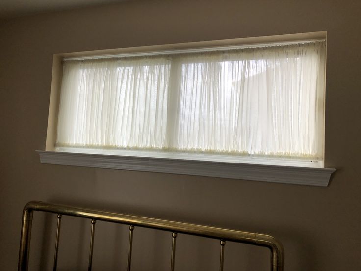 Sheers, how to cover a long narrow window. | Window treatments .