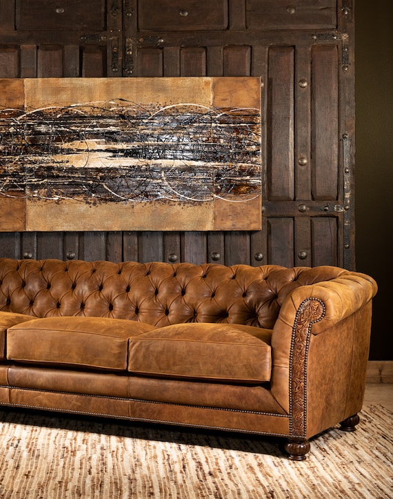 Buckeye Leather Chesterfield Sofa Fine Leather Furniture - Et