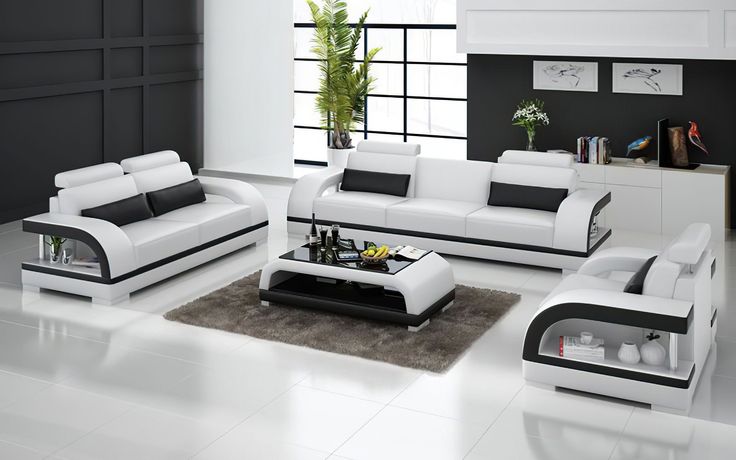Nexso Modern Leather Sofa Set | Italian leather sofa, Modern .