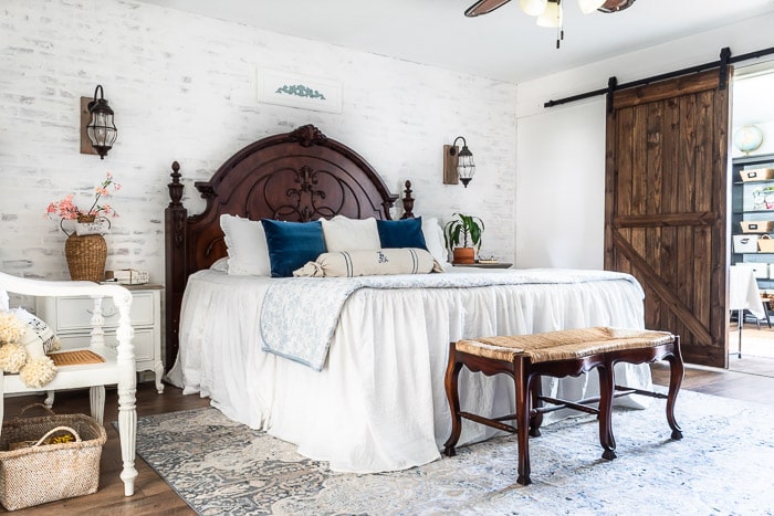 European Farmhouse Bedroom Reveal - DIY Beautify - Creating Beauty .